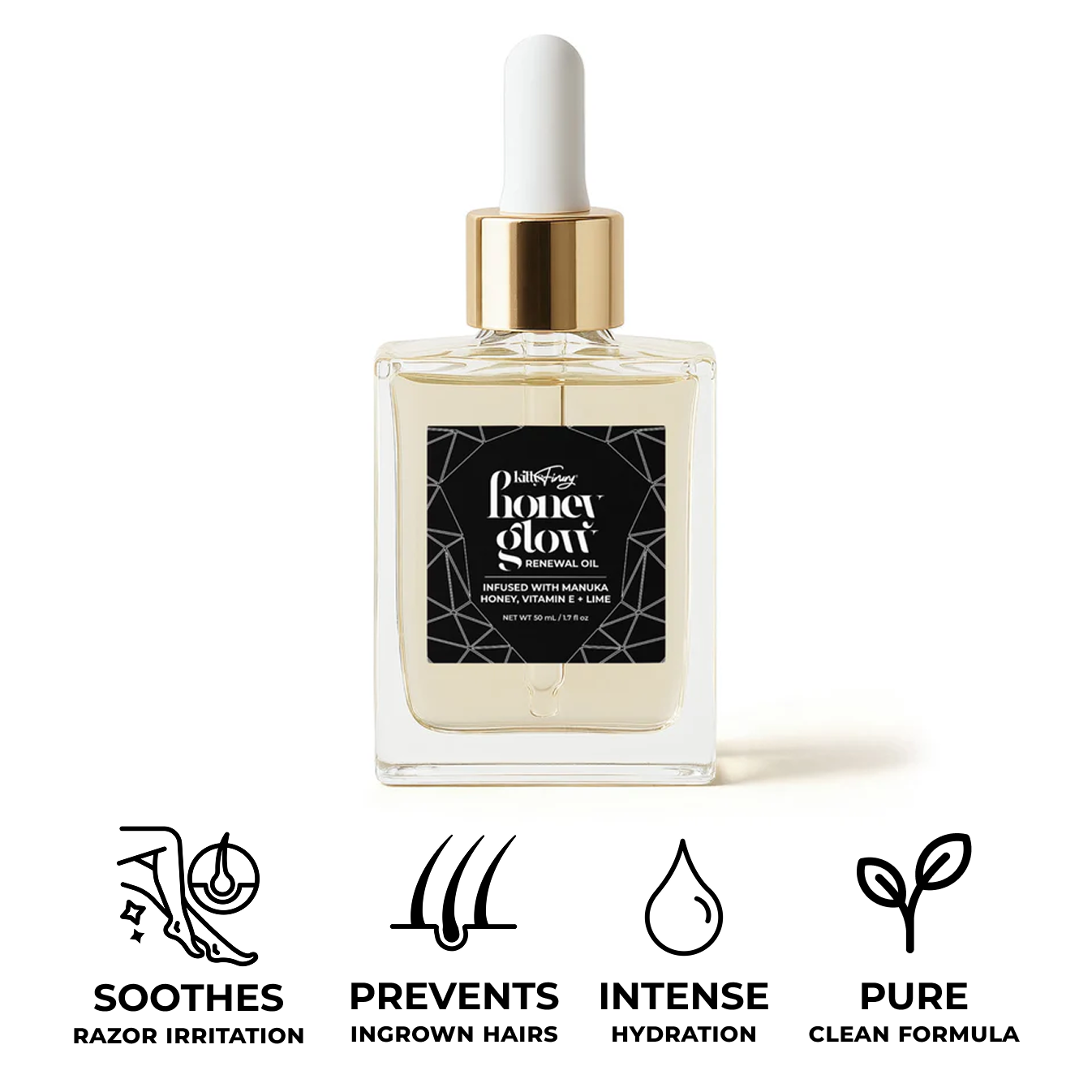 HoneyGlow Renewal Oil Post-Shave Oil with Manuka Honey and Seamoss Extract