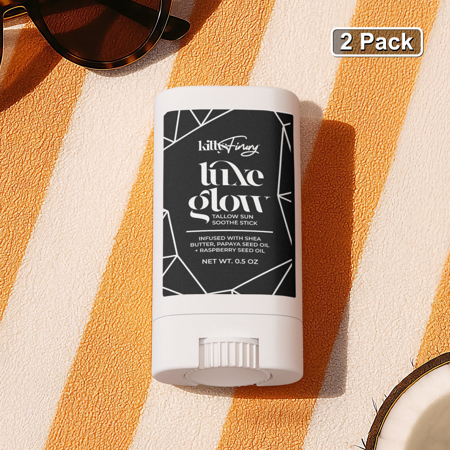 2 Pack LuxeGlow Tallow Sun Soothe Stick