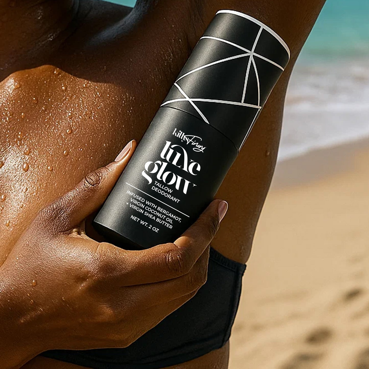 LuxeGlow Tallow Deodorant with Grass-Fed Tallow & Bergamot