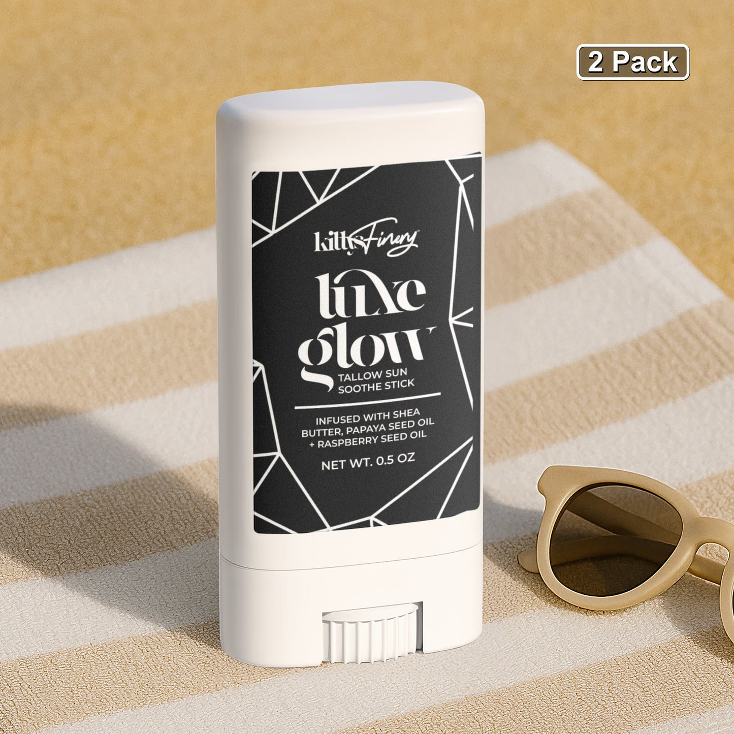 2 Pack LuxeGlow Tallow Sun Soothe Stick
